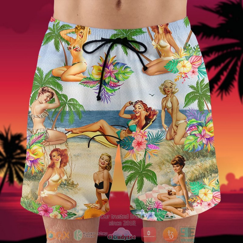 HOT Pin Up Girl Hawaii Shirt, shorts 3 HOT Pin Up Girl Hawaii Shirt, shorts word2