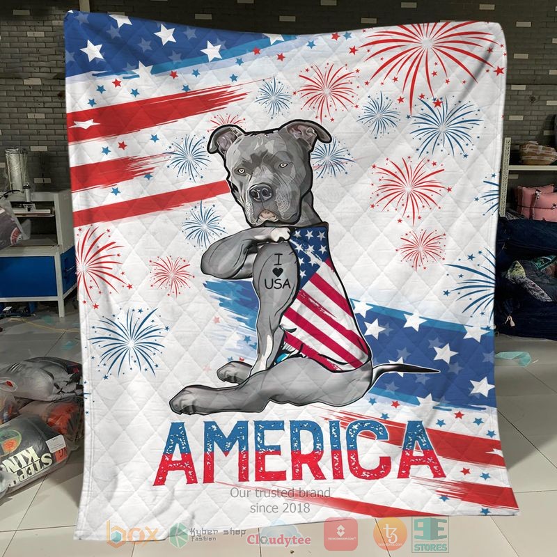 HOT Pitbull America Independence Day Blanket Quilt 7 HOT Pitbull America Independence Day Blanket Quilt word2