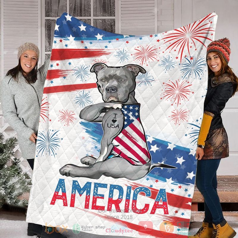 HOT Pitbull America Independence Day Blanket Quilt 3 HOT Pitbull America Independence Day Blanket Quilt word1