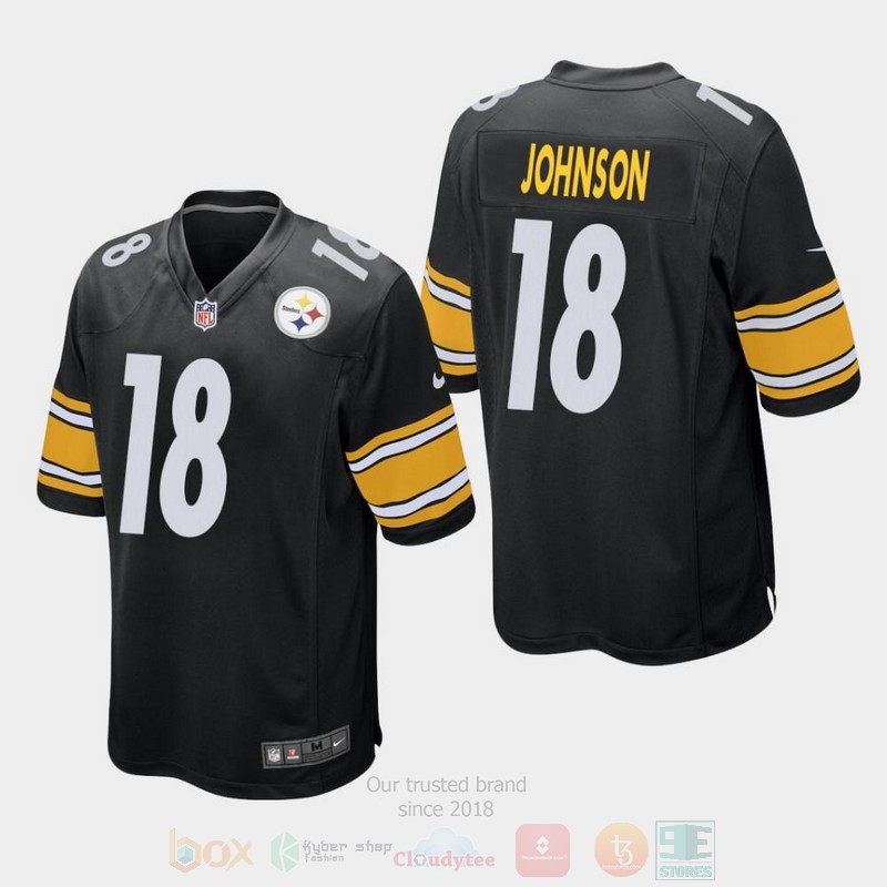 BEST Pittsburgh Steelers 18 Diontae Johnson 2019 Draft, Black Jersey Football word3