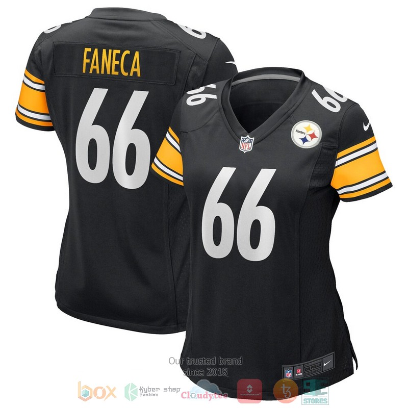 NEW Pittsburgh Steelers Alan Faneca Black Game Retired Player Football Jersey word2