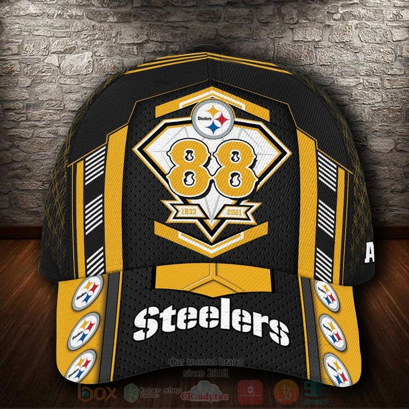 BEST Pittsburgh Steelers Anniversary NFL Team Custom Name 3D Cap word3
