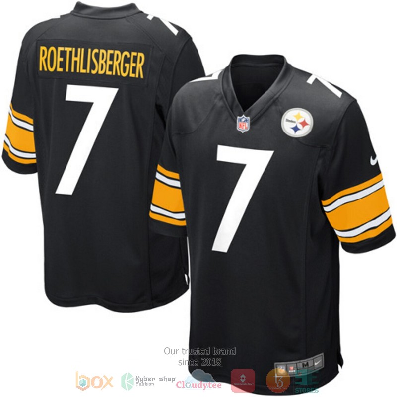 NEW Pittsburgh Steelers Ben Roethlisberger Black Game Player Football Jersey 1 NEW Pittsburgh Steelers Ben Roethlisberger Black Game Player Football Jersey word2