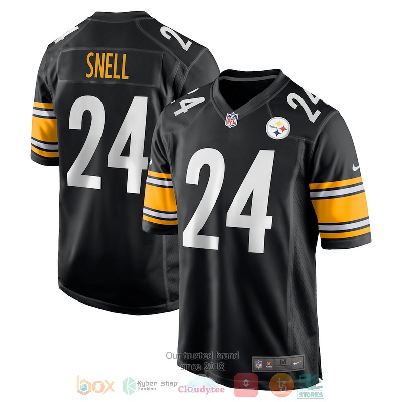 NEW Pittsburgh Steelers Benny Snell Jr. 24 Black Football Jersey 2 NEW Pittsburgh Steelers Benny Snell Jr. 24 Black Football Jersey word1