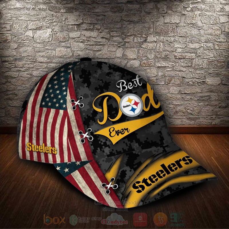 BEST Pittsburgh Steelers Best Dad NFL Team Custom Name 3D Cap 2 BEST Pittsburgh Steelers Best Dad NFL Team Custom Name 3D Cap word1