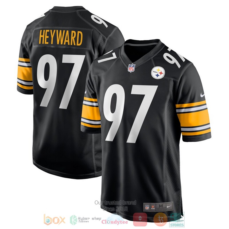 NEW Pittsburgh Steelers Cameron Heyward Black Football Jersey 3 NEW Pittsburgh Steelers Cameron Heyward Black Football Jersey word2
