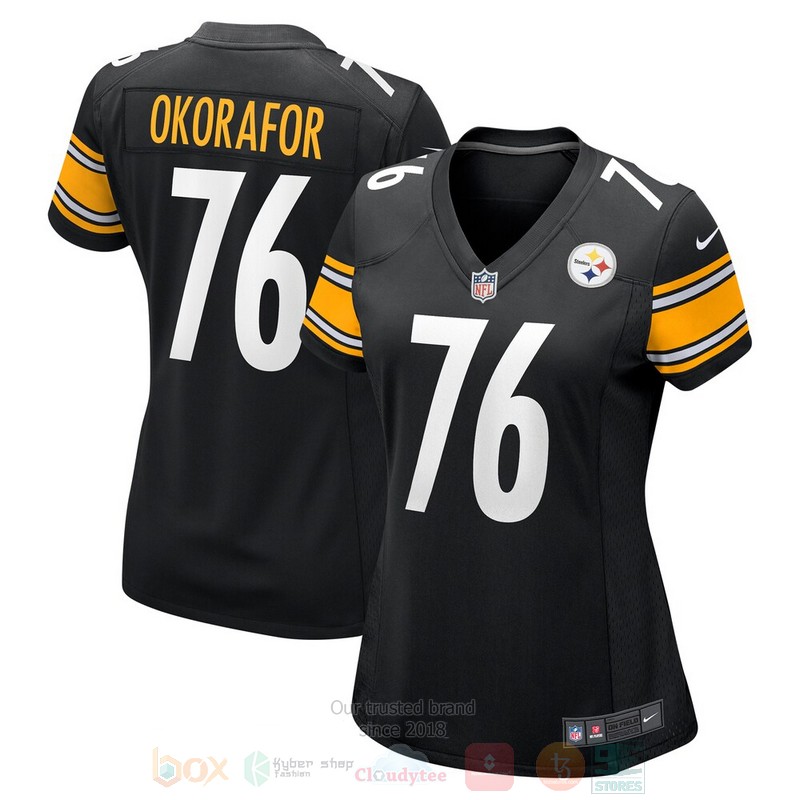 BEST Pittsburgh Steelers Chukwuma Okorafor Black Jersey Football word3