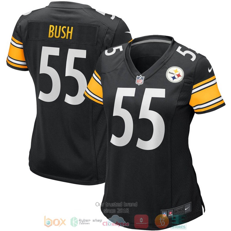NEW Pittsburgh Steelers Devin Bush Black Game Player Football Jersey