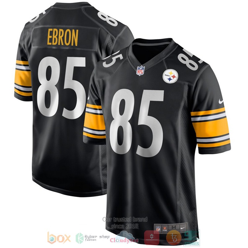 NEW Pittsburgh Steelers Eric Ebron Black Football Jersey word1