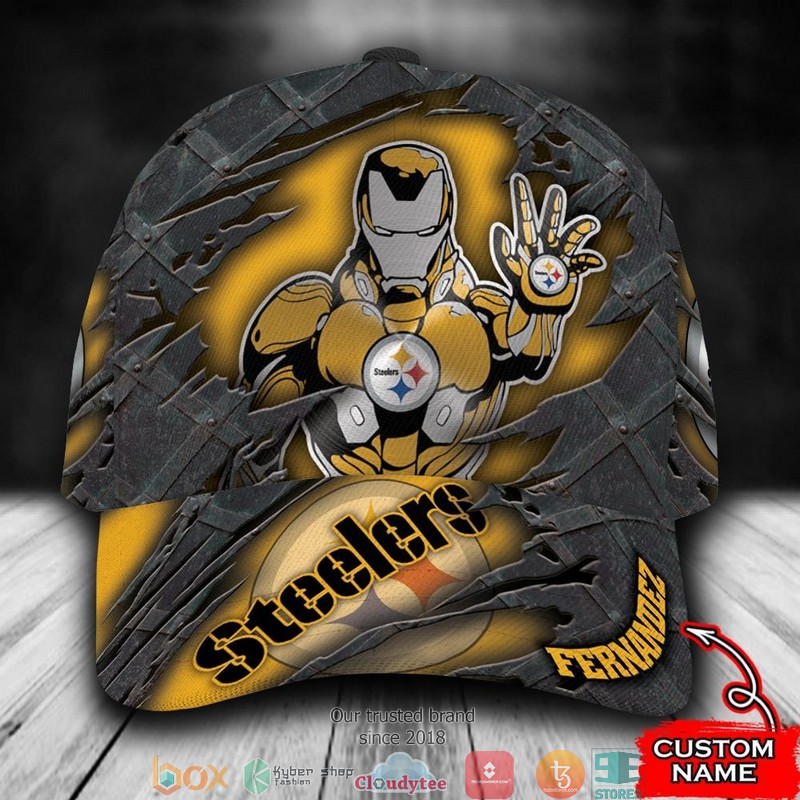 Pittsburgh Steelers Iron Man NFL Custom Name Cap 8 Pittsburgh Steelers Iron Man NFL Custom Name Cap word2