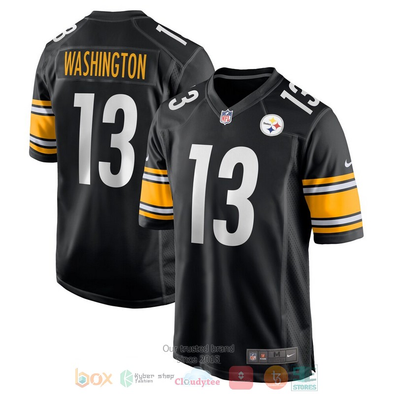 NEW Pittsburgh Steelers James Washington Black Football Jersey word2