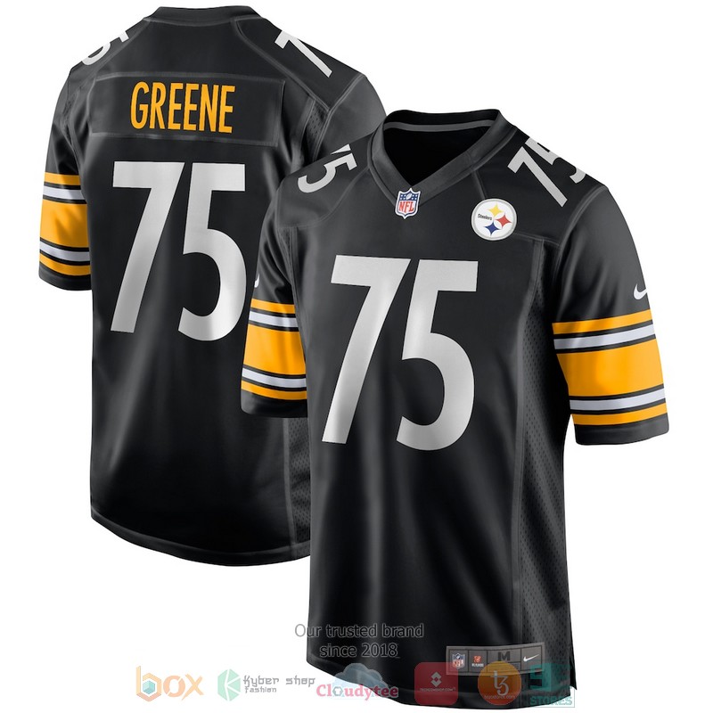 NEW Pittsburgh Steelers Joe Greene 75 Black Football Jersey word2