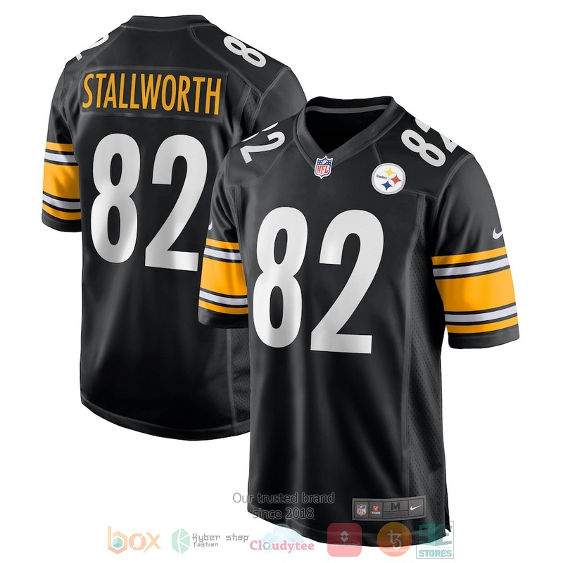 NEW Pittsburgh Steelers John Stallworth 82 Black Football Jersey