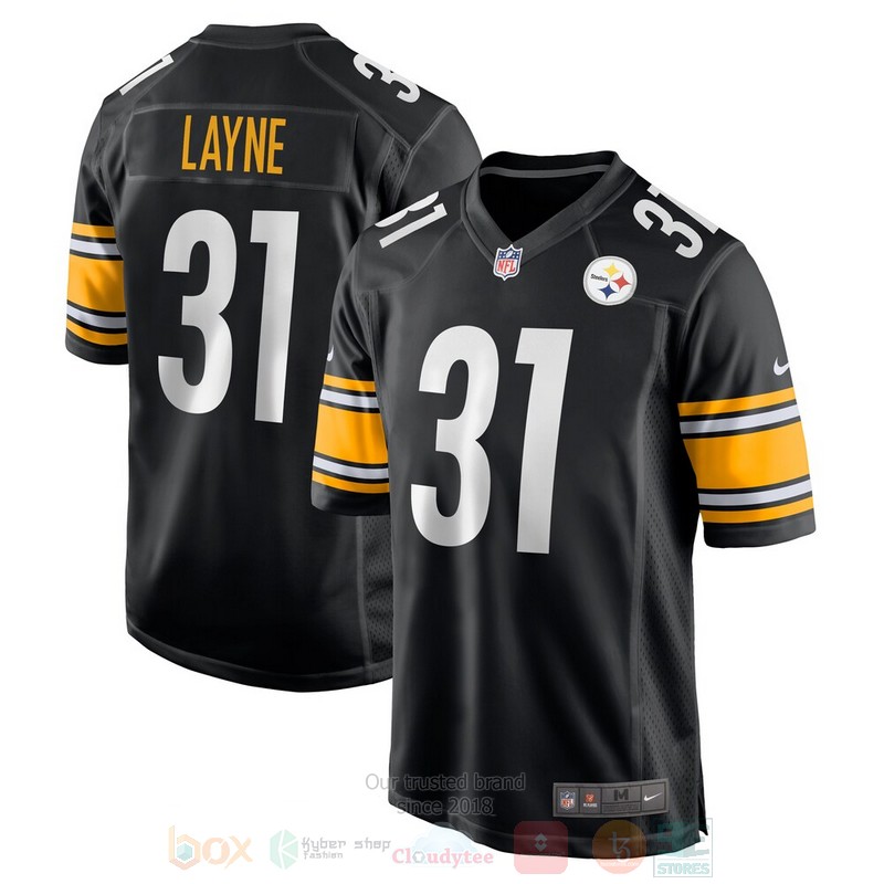 BEST Pittsburgh Steelers Justin Layne Black Jersey Football word1