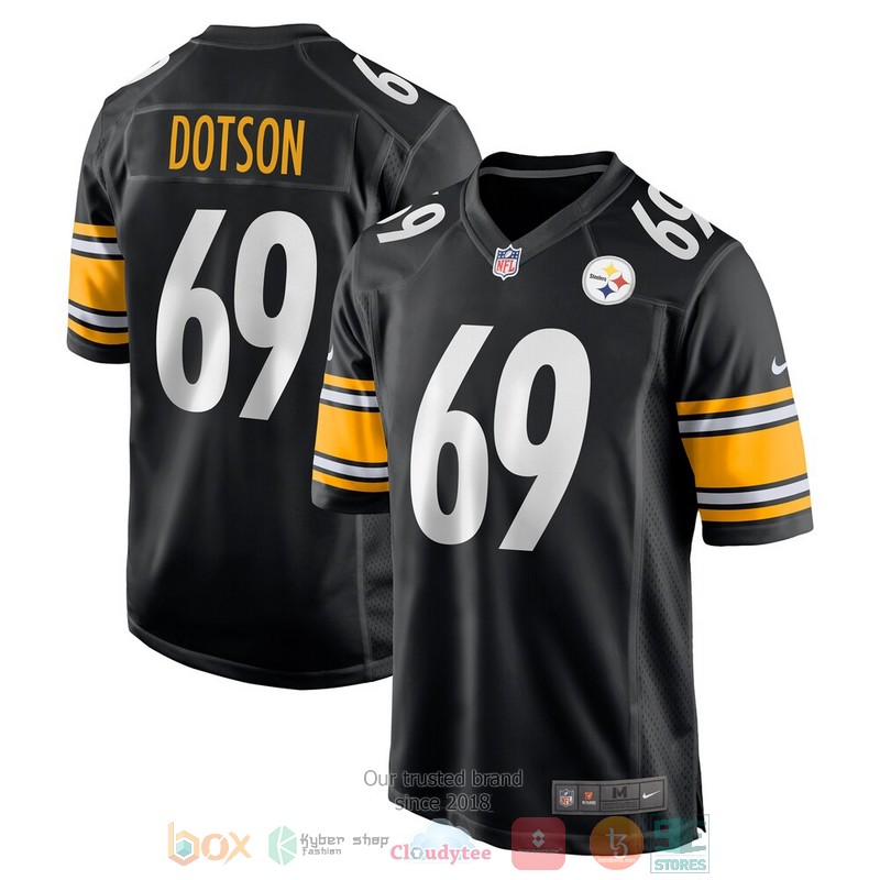 NEW Pittsburgh Steelers Kevin Dotson Black Football Jersey word2