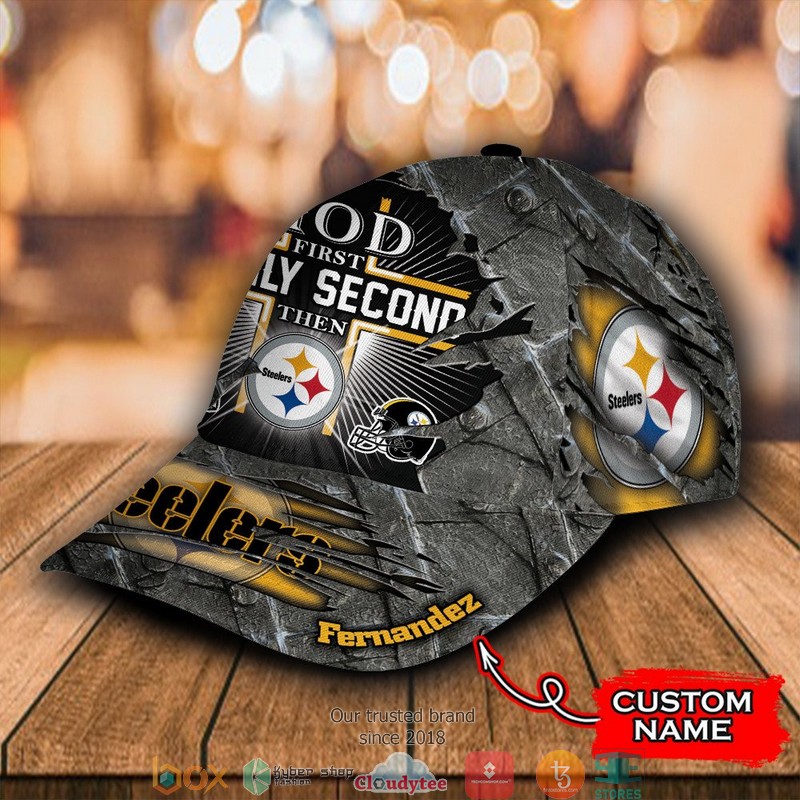 Pittsburgh Steelers Luxury NFL Custom Name Cap 3 Pittsburgh Steelers Luxury NFL Custom Name Cap word2