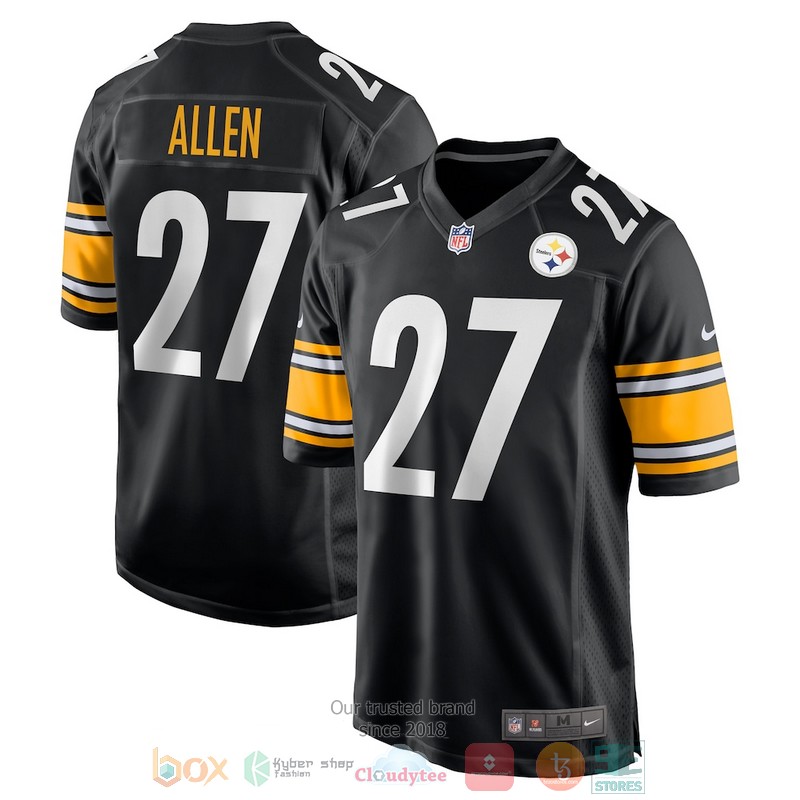 NEW Pittsburgh Steelers Marcus Allen 27 Black Football Jersey word2