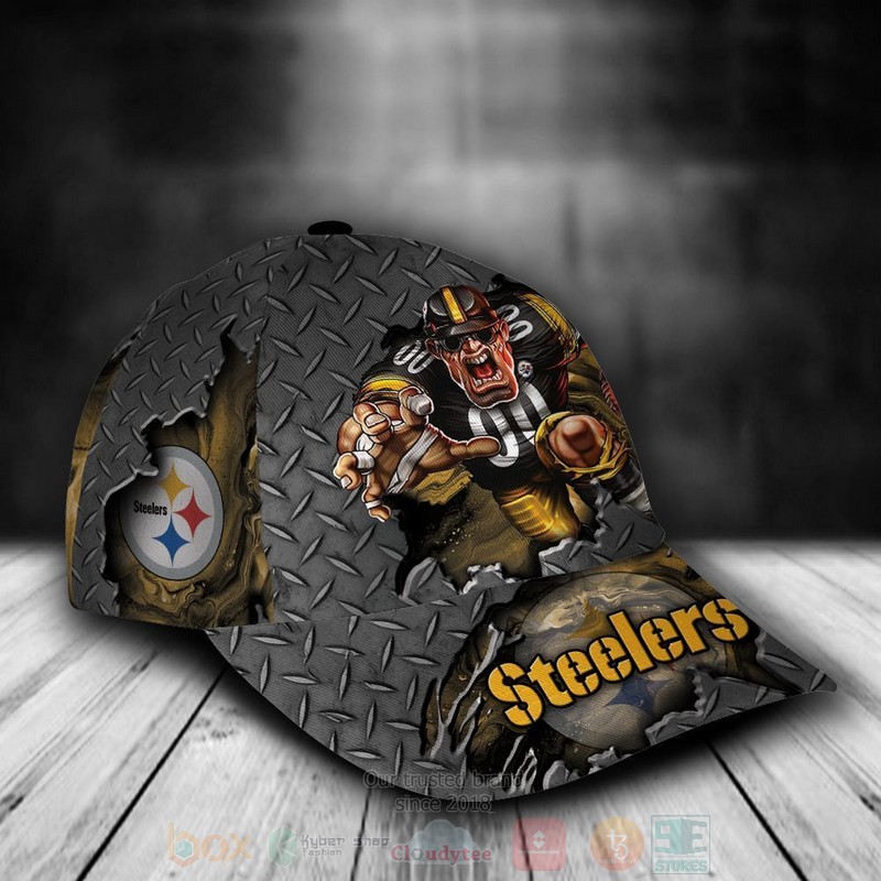 BEST Pittsburgh Steelers Mascot NFL Team Custom Name 3D Cap 2 BEST Pittsburgh Steelers Mascot NFL Team Custom Name 3D Cap word2
