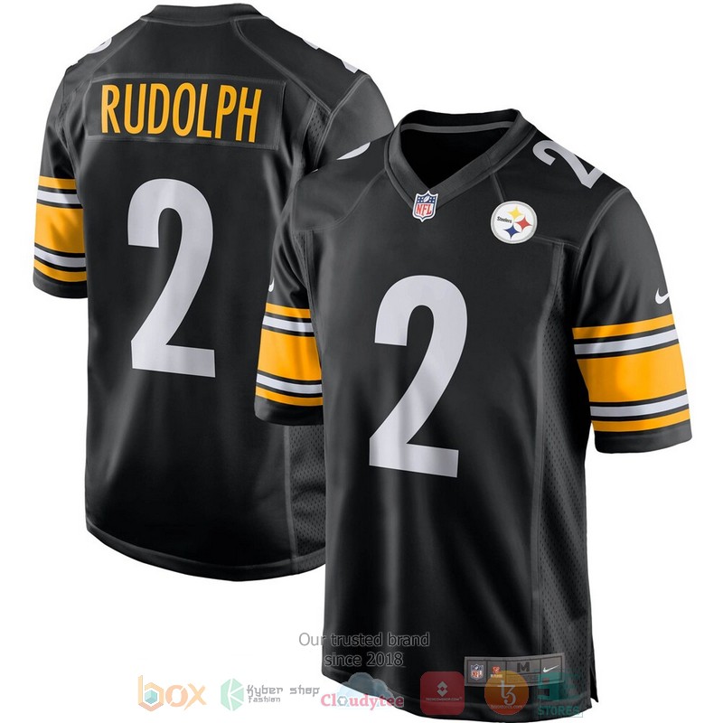 NEW Pittsburgh Steelers Mason Rudolph Black Game Player Football Jersey word2