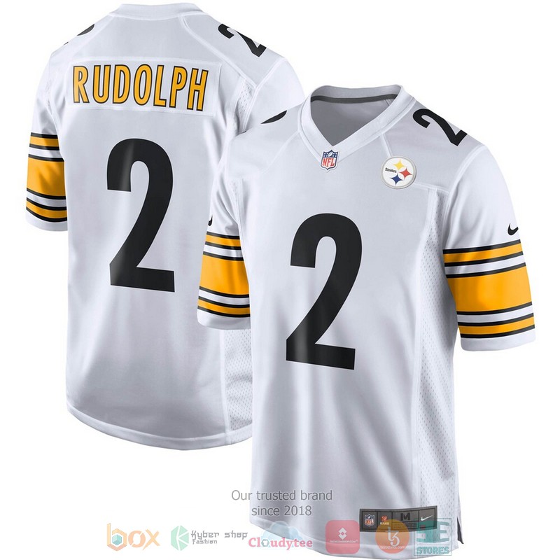 NEW Pittsburgh Steelers Mason Rudolph White Football Jersey word3