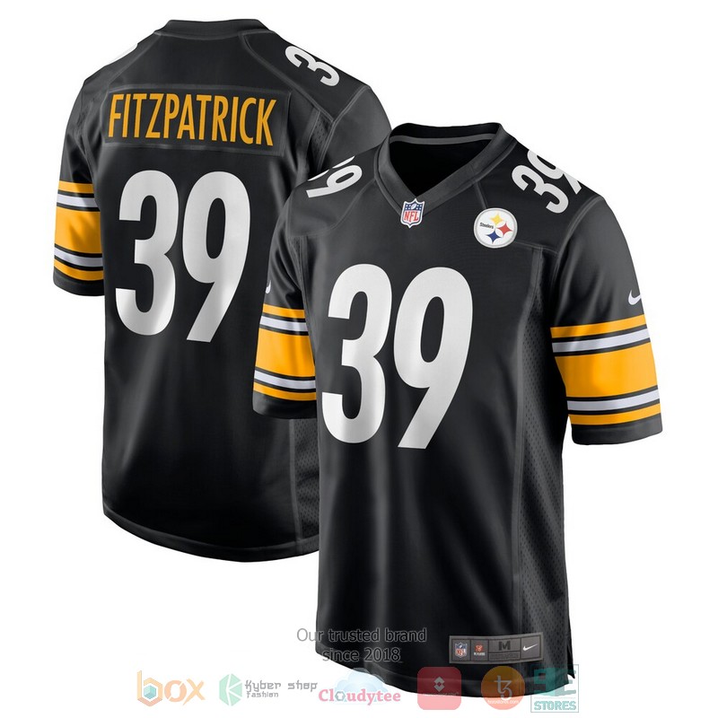 NEW Pittsburgh Steelers Minkah Fitzpatrick Black Game Team Football Jersey word3