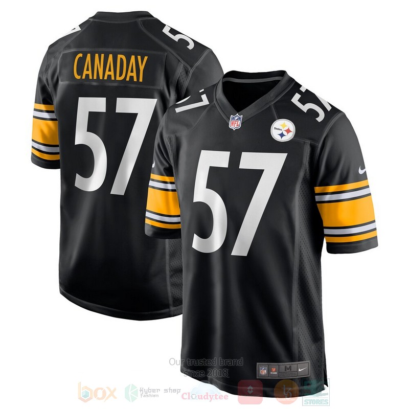 BEST Pittsburgh Steelers NFL Kameron Canaday Black Jersey Football word1