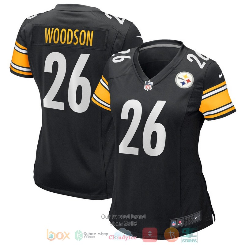 NEW Pittsburgh Steelers Rod Woodson Black Game Retired Player Football Jersey word1