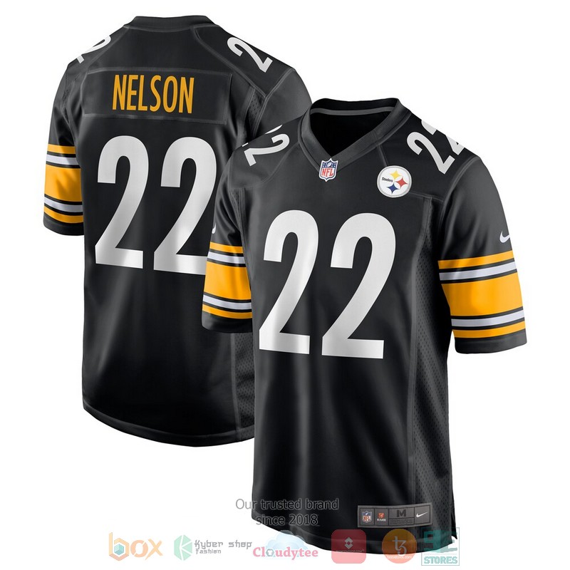 NEW Pittsburgh Steelers Steven Nelson Black Football Jersey word1