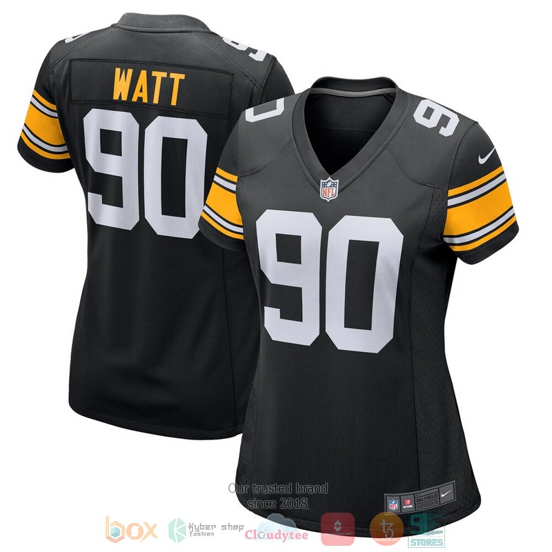NEW Pittsburgh Steelers T.J. Watt Black Alternate Football Jersey word1