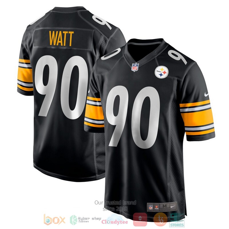 NEW Pittsburgh Steelers T.J. Watt Black Game Team Football Jersey 1 NEW Pittsburgh Steelers T.J. Watt Black Game Team Football Jersey word2