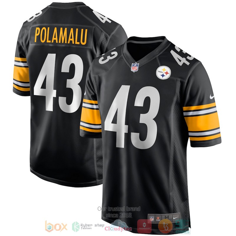 NEW Pittsburgh Steelers Troy Polamalu 43 Black Football Jersey 2 NEW Pittsburgh Steelers Troy Polamalu 43 Black Football Jersey word1