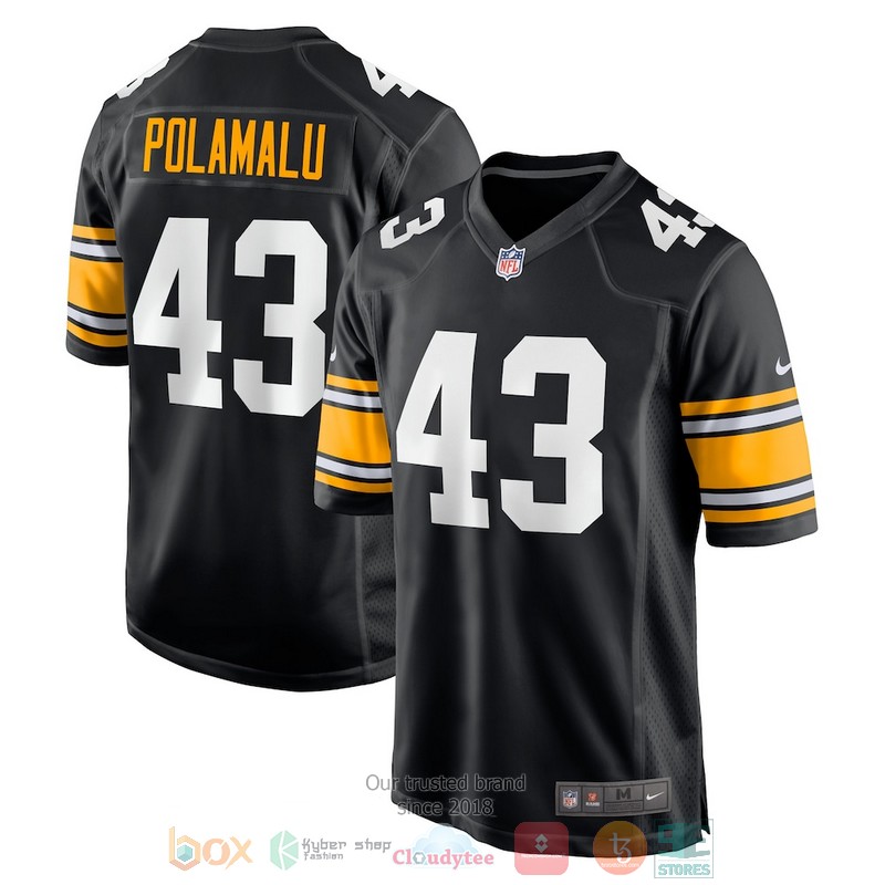 NEW Pittsburgh Steelers Troy Polamalu Black Player Football Jersey 2 NEW Pittsburgh Steelers Troy Polamalu Black Player Football Jersey word3