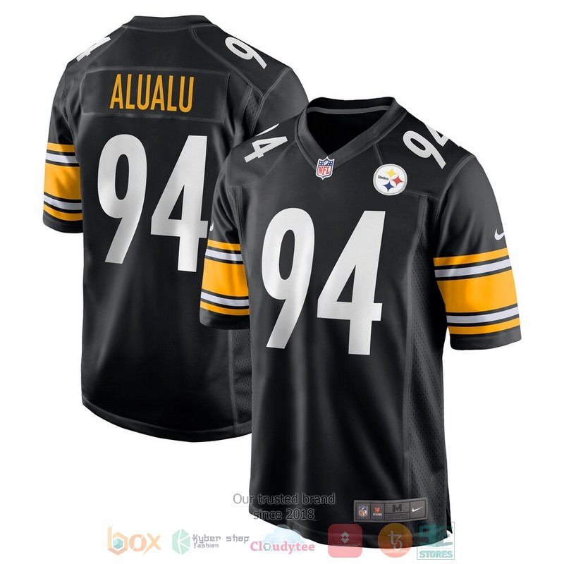 NEW Pittsburgh Steelers Tyson Alualu Black Football Jersey 3 NEW Pittsburgh Steelers Tyson Alualu Black Football Jersey word2