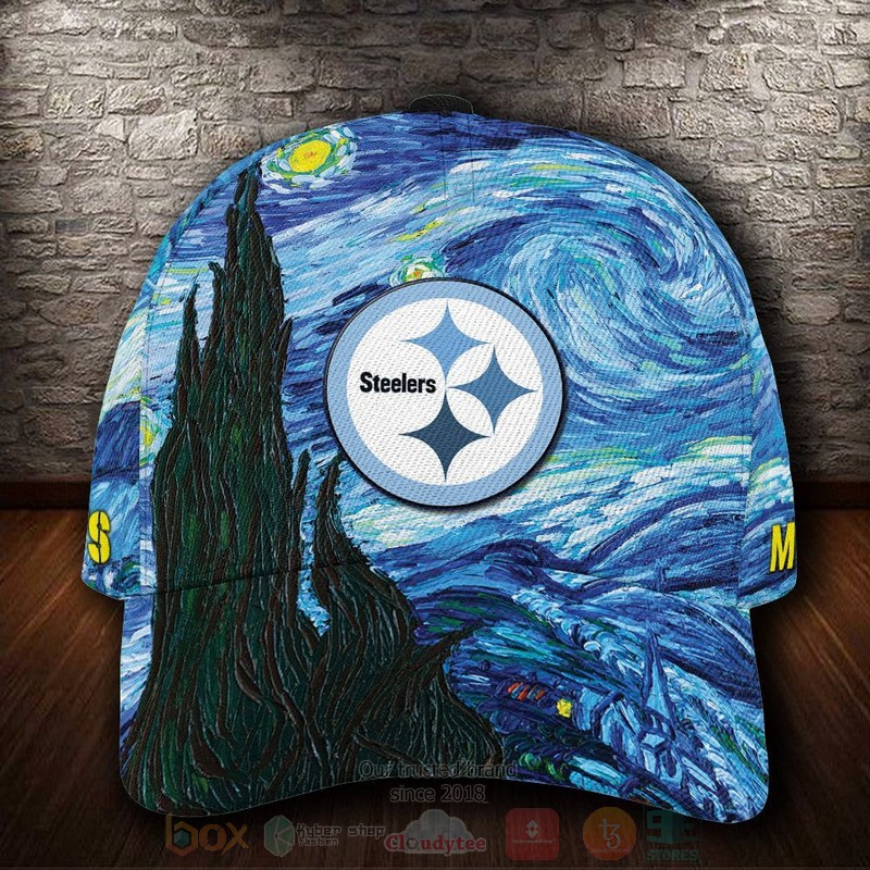 BEST Pittsburgh Steelers Van Gogh NFL Team Custom Name 3D Cap 8 BEST Pittsburgh Steelers Van Gogh NFL Team Custom Name 3D Cap word1