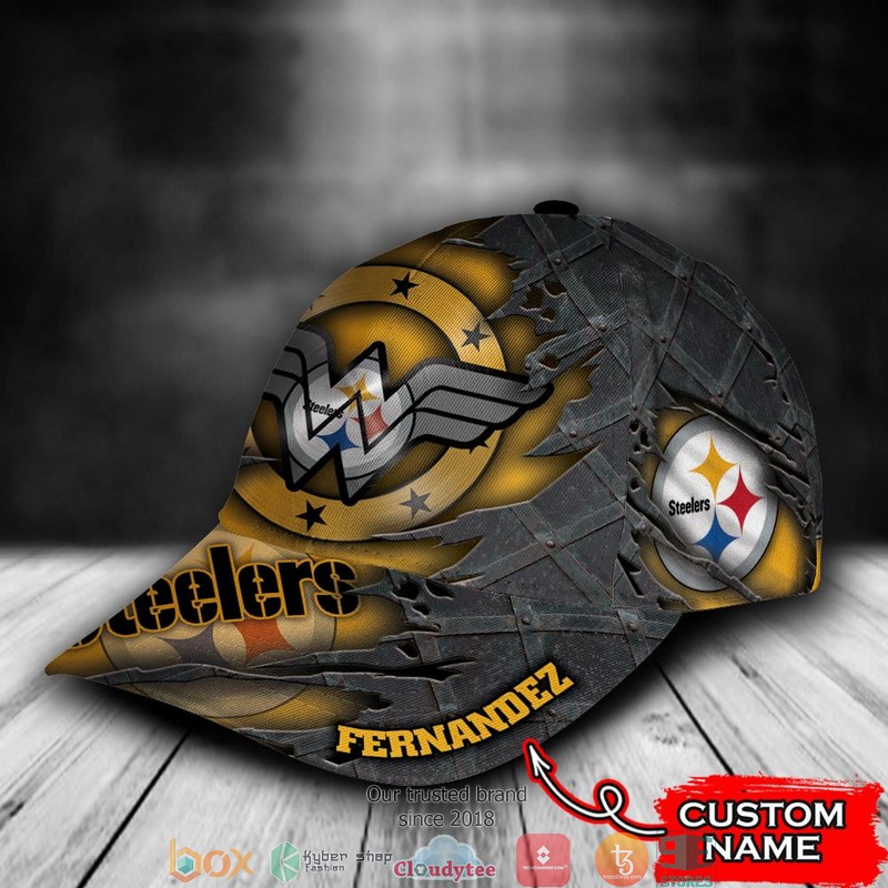 Pittsburgh Steelers Wonder Woman NFL Custom Name Cap 3 Pittsburgh Steelers Wonder Woman NFL Custom Name Cap word2