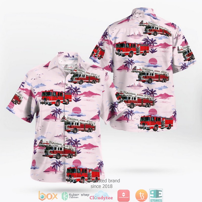 Pittsfield Massachusetts Pittsfield Fire Department Hawaiian Shirt word3