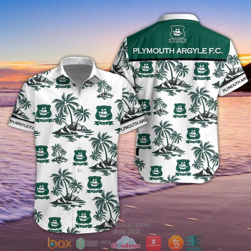 Plymouth Argyle Hawaiian Shirt, Beach Short word2