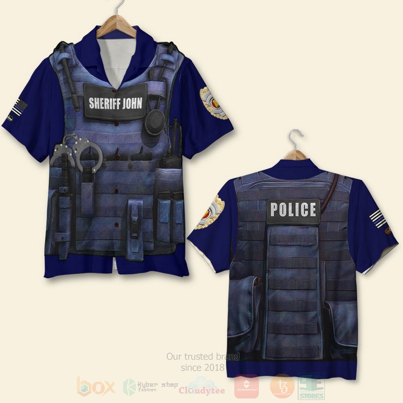 BEST Police, Bulletproof Clothing Design Custom Name Aloha Hawaiian Shirt