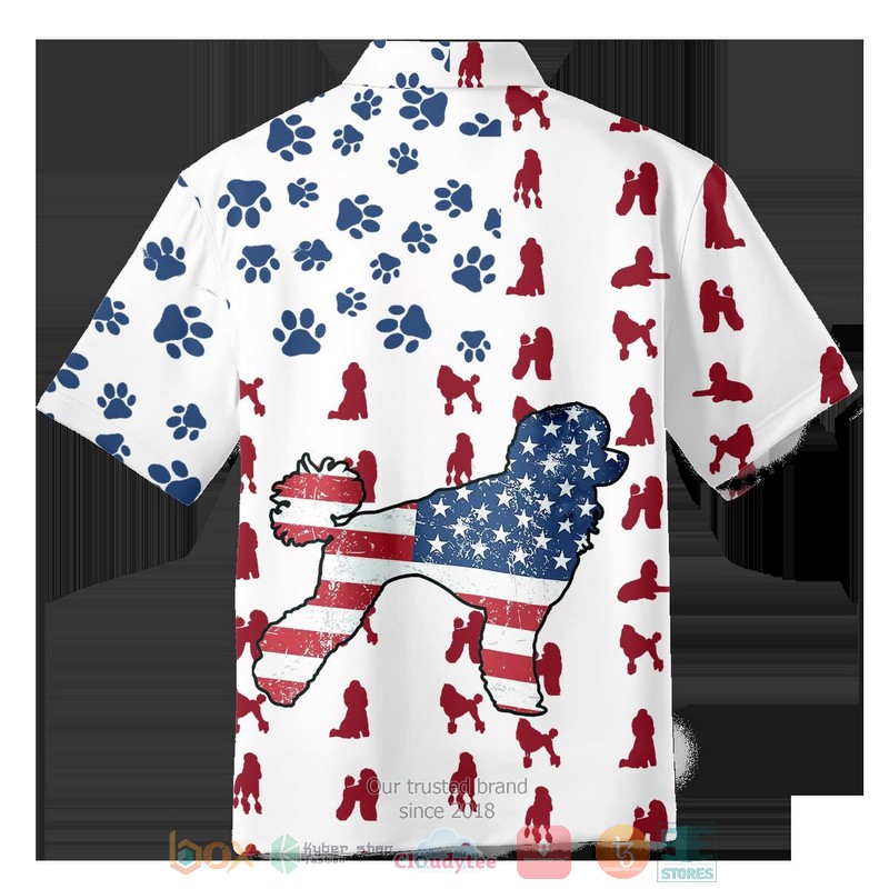 NEW Poodles dog American Flag Hawaii Shirt 2 NEW Poodles dog American Flag Hawaii Shirt word1
