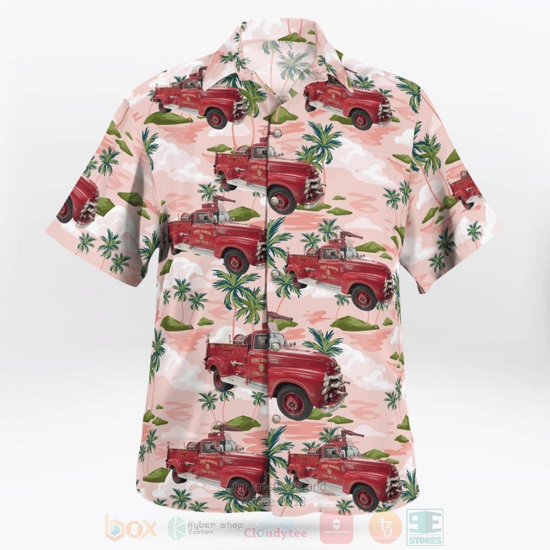 BEST Port Byron, New York, Port Byron Fire Department 3D Aloha Shirt word1