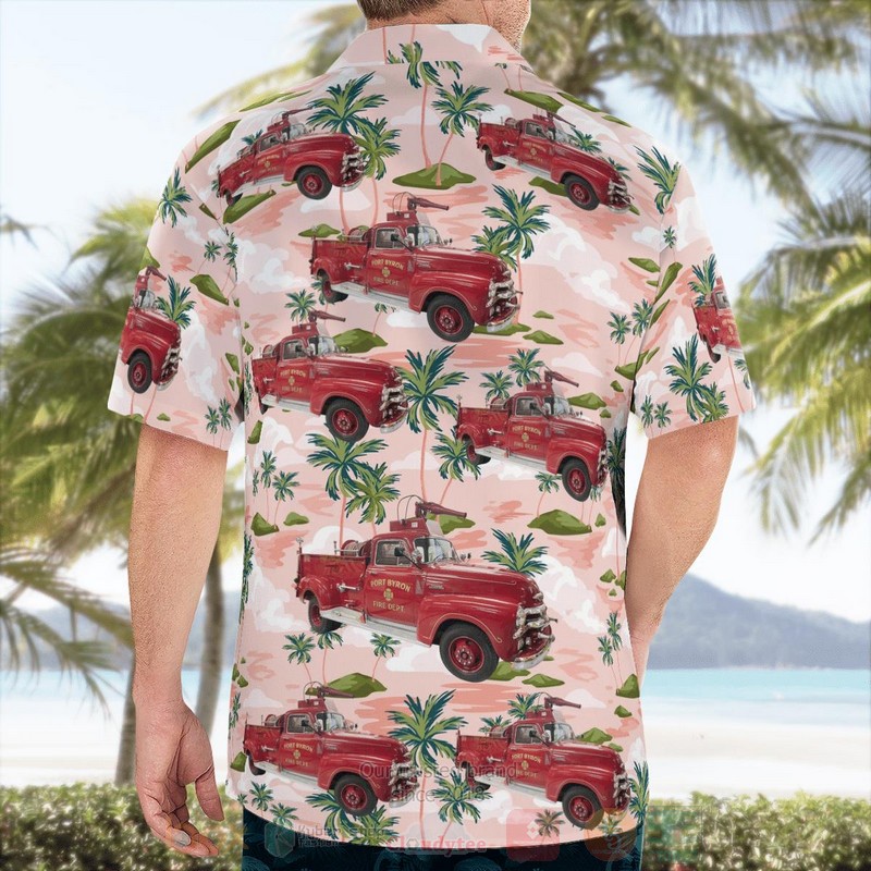 BEST Port Byron, New York, Port Byron Fire Department 3D Aloha Shirt word1