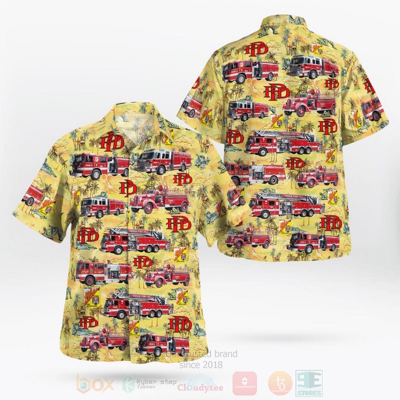 BEST Posen, Illinois, Village of Posen Fire Department 3D Aloha Shirt word2