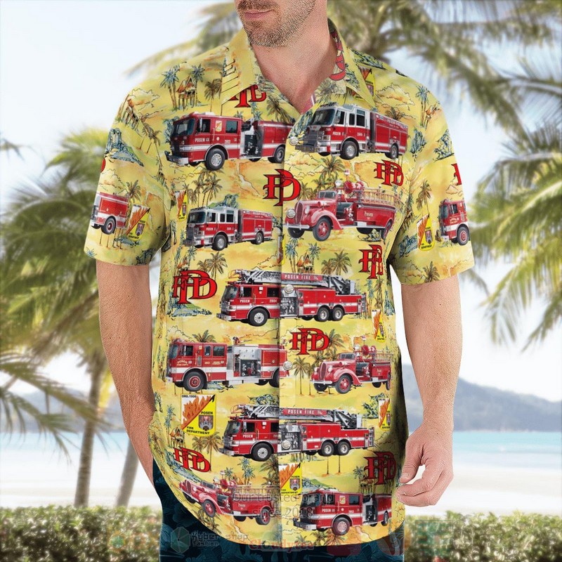 BEST Posen, Illinois, Village of Posen Fire Department 3D Aloha Shirt 3 BEST Posen, Illinois, Village of Posen Fire Department 3D Aloha Shirt word3