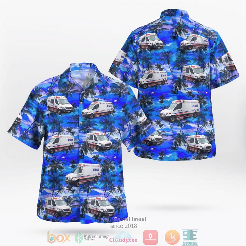 Pottsville Area EMS Pottsville Pennsylvania Aloha Shirt word2