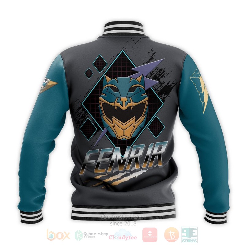 BEST Power Rangers Hyperforce Fenrir Custom Name Grey Unisex Baseball Jacket 2 BEST Power Rangers Hyperforce Fenrir Custom Name Grey Unisex Baseball Jacket word3
