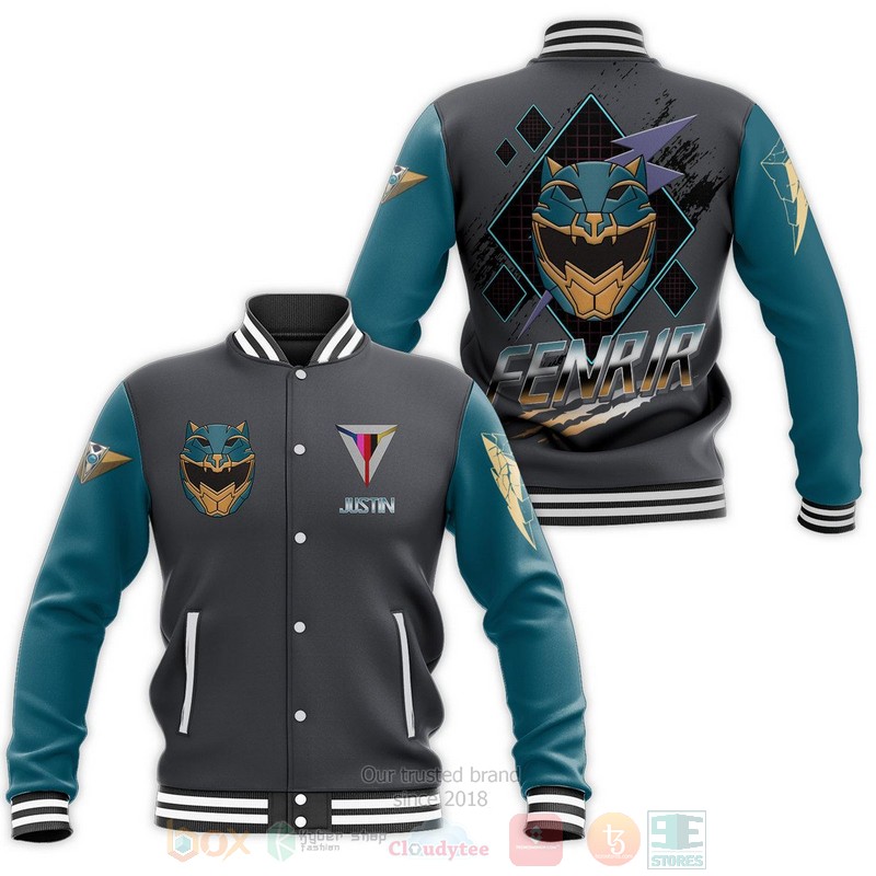 BEST Power Rangers Hyperforce Fenrir Custom Name Grey Unisex Baseball Jacket 3 BEST Power Rangers Hyperforce Fenrir Custom Name Grey Unisex Baseball Jacket word3
