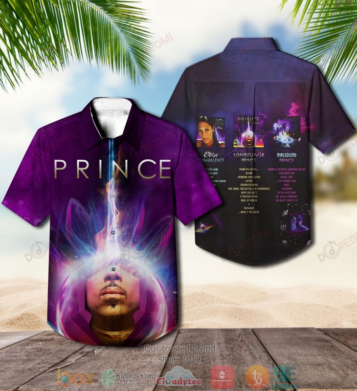 Prince album Short Sleeve Hawaiian Shirt word2