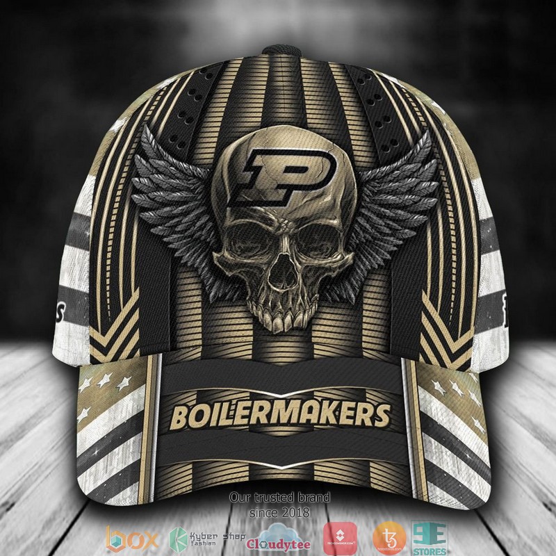 Purdue Boilermakers Luxury Skull NCAA1 Custom Name Cap word1