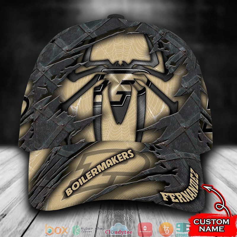 Purdue Boilermakers Spiderman NCAA1 Custom Name Cap word2