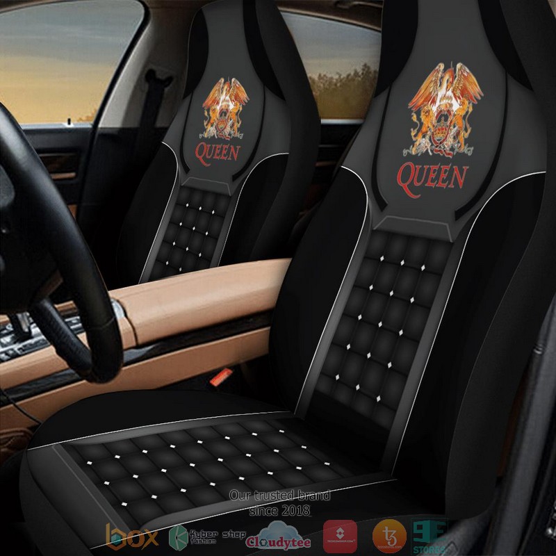 Queen Band Black Car Seat Covers